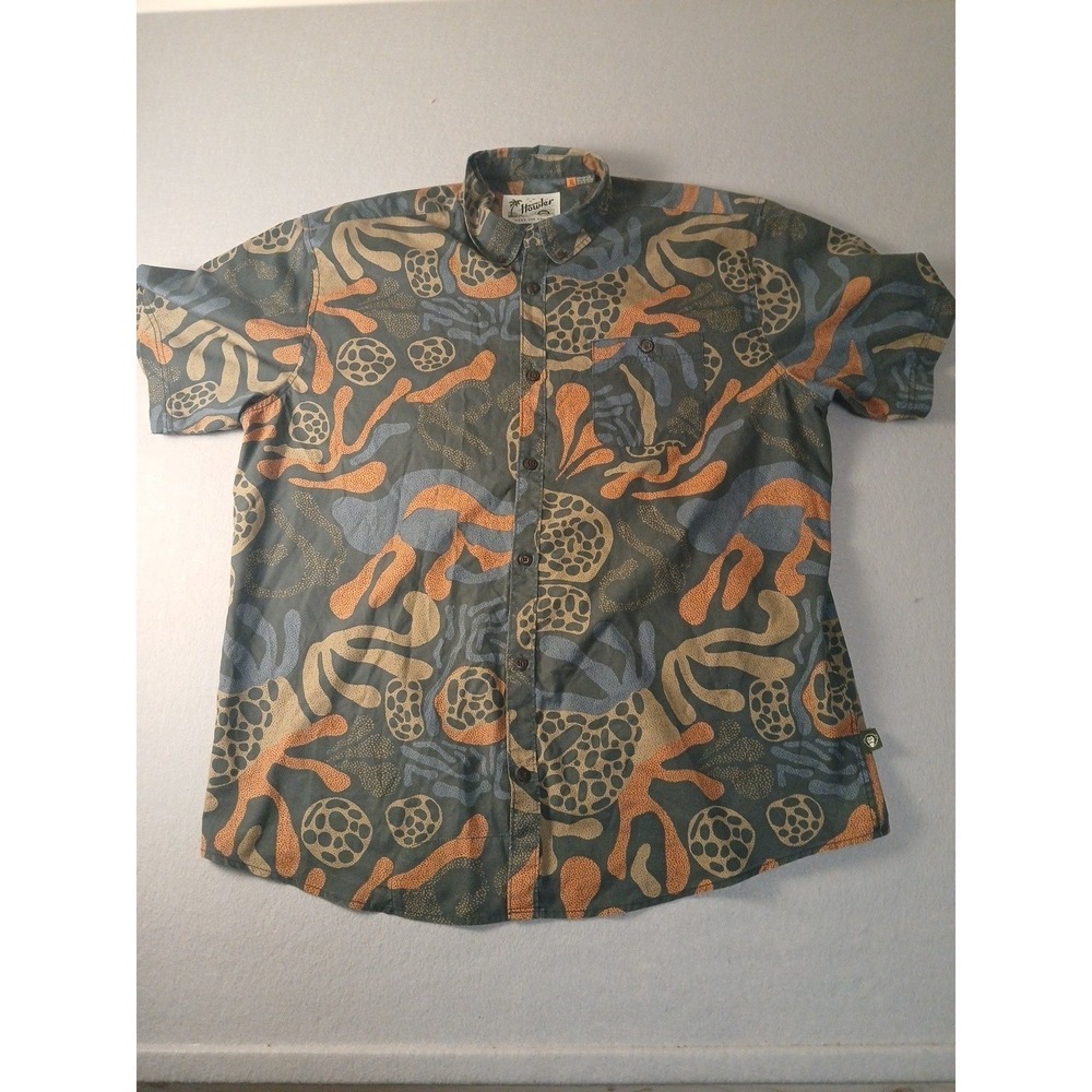 Howler Brothers Shirt Mens XL Mansfield Molecular Movements Short Sleeve Button!